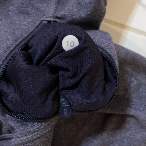 Lululemon navy blue zip up jacket.  Longer style. EUC! Zipper pockets - Picture 5 of 7
